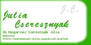 julia cseresznyak business card